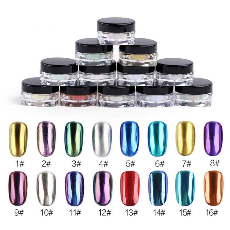 Mirror Nail with Smooth Shimmer Shining Effect Pigment for Nail Art DIY Manicure 9# - Image 2