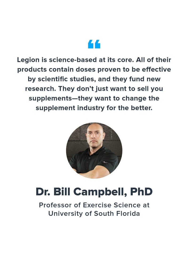 Legion Athletics Pulse Pre Workout Supplement - Cherry Limeade Flavor, Naturally Sweetened & Flavored, Increases energy & focus, Enhances strength & endurance, Reduces fatigue, 20 SERVINGS | DIETARY SUPPLEMENT | NET WT478 G/16.8 0Z/ 1.06 LBS - Image 4