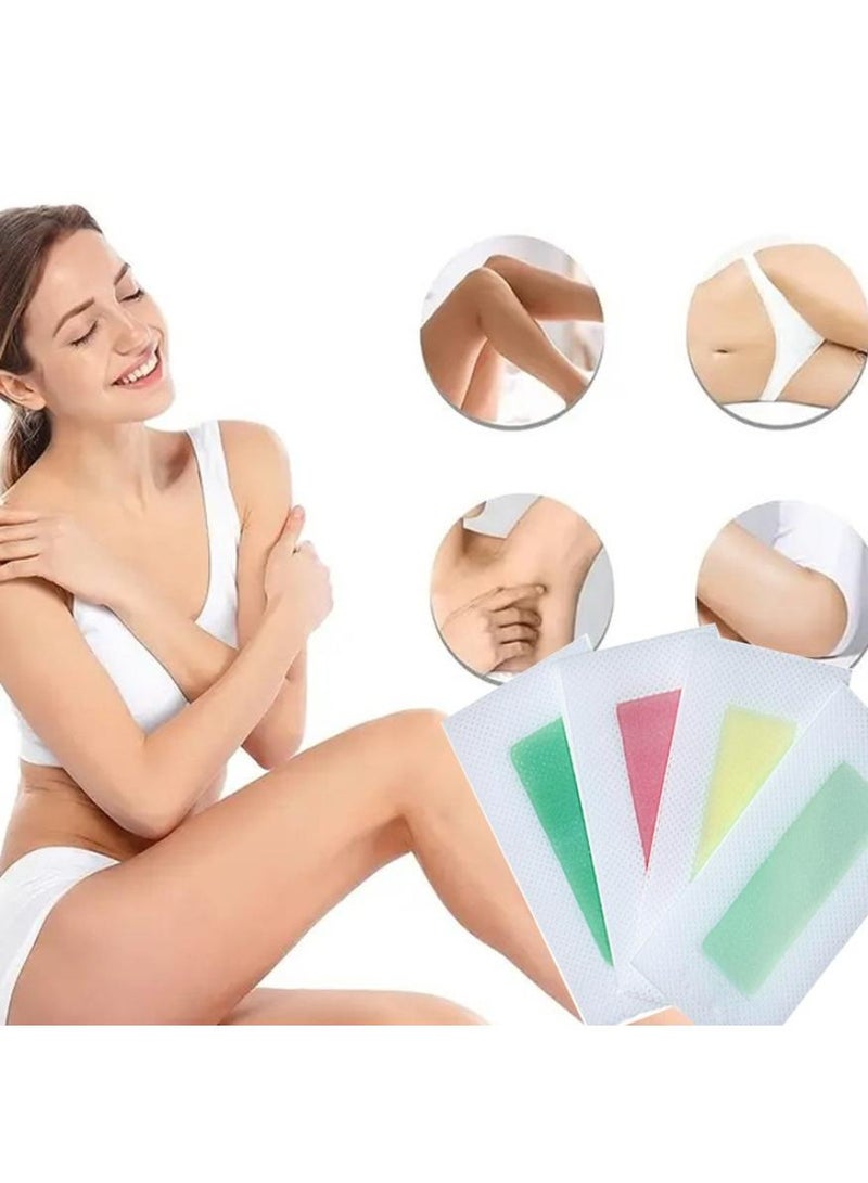 MARYA 30-Pack Hair Removal Wax Strips, Double-Sided Waxing Kit with 3 Colors for Facial and Body, Ready-to-Use At-Home Wax Strips for Smooth Skin, Pain Reduction Hair Remover - Image 1