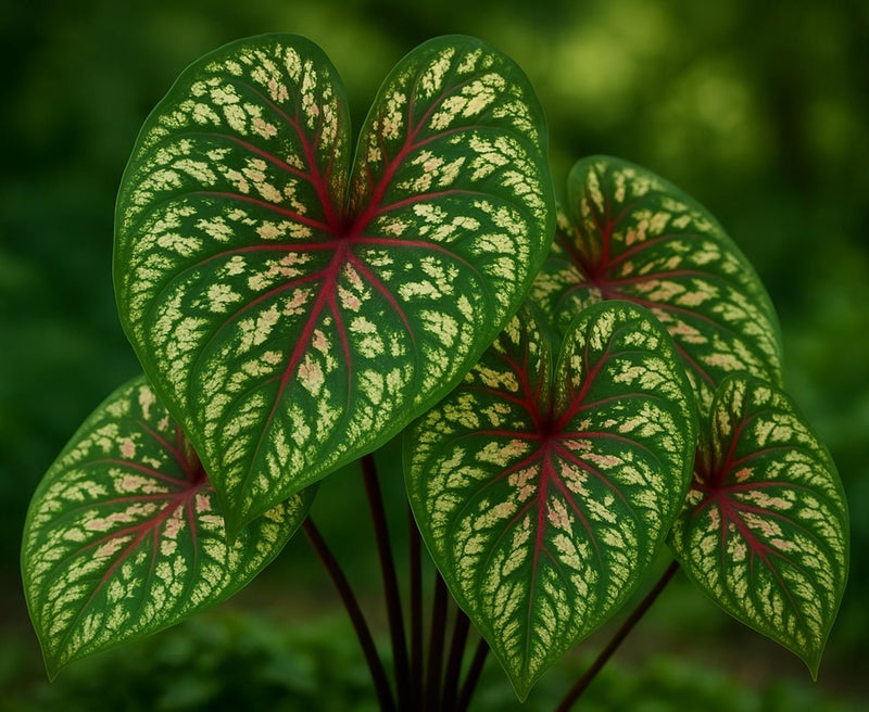 CZ Grain 2 Tapestry Caladium Bulbs for Planting - Beautiful Leafs Stand Out - Does Well Indoors - Image 1