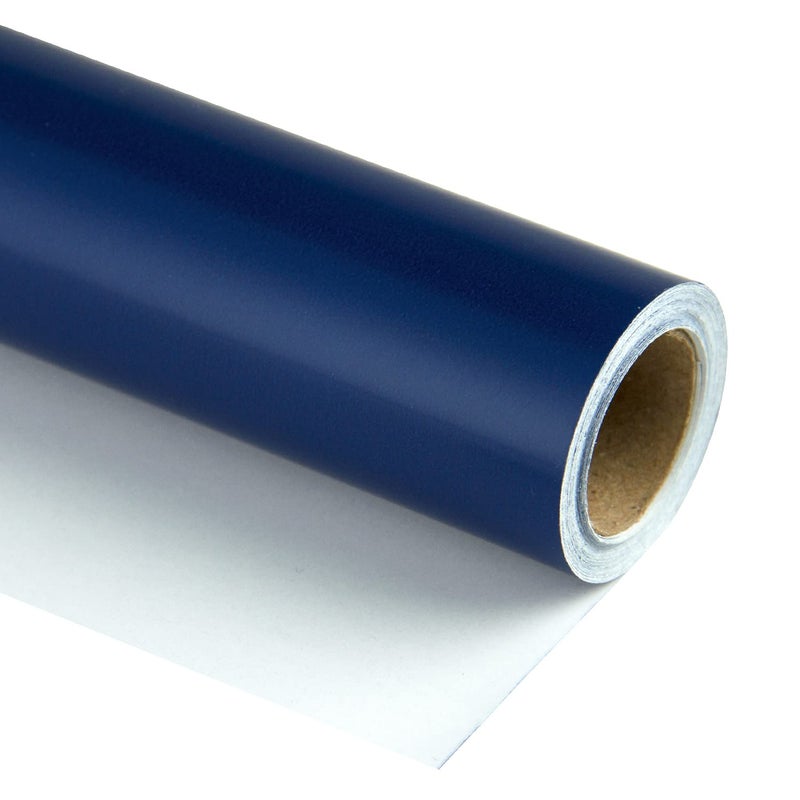 RUSPEPA Navy Wrapping Paper Solid Color for Wedding, Birthday, Shower, Congrats, and Holiday - 30 inches x 32.8 feet - Image 1
