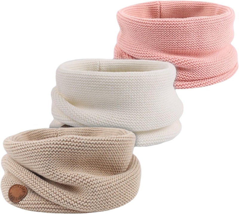 Peecabe Baby Boys Knitted Scarves Warm Toddler Girl Infinity Scarf Kids Soft Chunky Neck Warmer for Fall Winter - Image 1