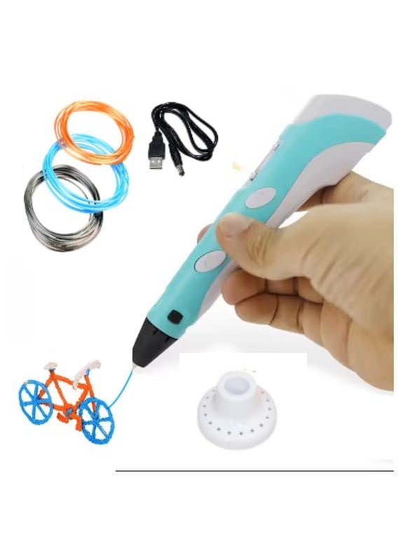 JOYJUNGLE JOYJUNGLE 3D Printer Pen for Kids Complete 3D Drawing Pen Set with PLA Filament Random Color ReadytoUse Creative Tool for Boys Girls Age 5 Years 