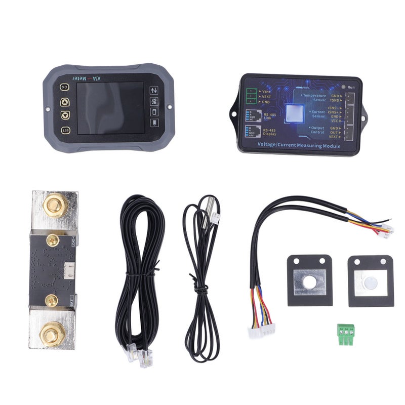 Battery Monitor 400A 2.4in Ultra Clear Display with Shunt 0‑120V Voltage Current Meter - Image 1