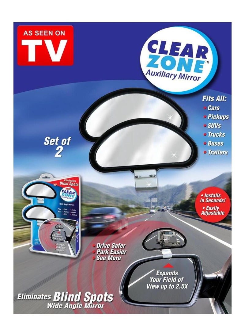 Generic Blind Spot Mirror-Side Mirror Wide Angle Mirror HD Glass Convex 360 Degree Rotation Car Rear Auxiliary Mirror  - Image 1