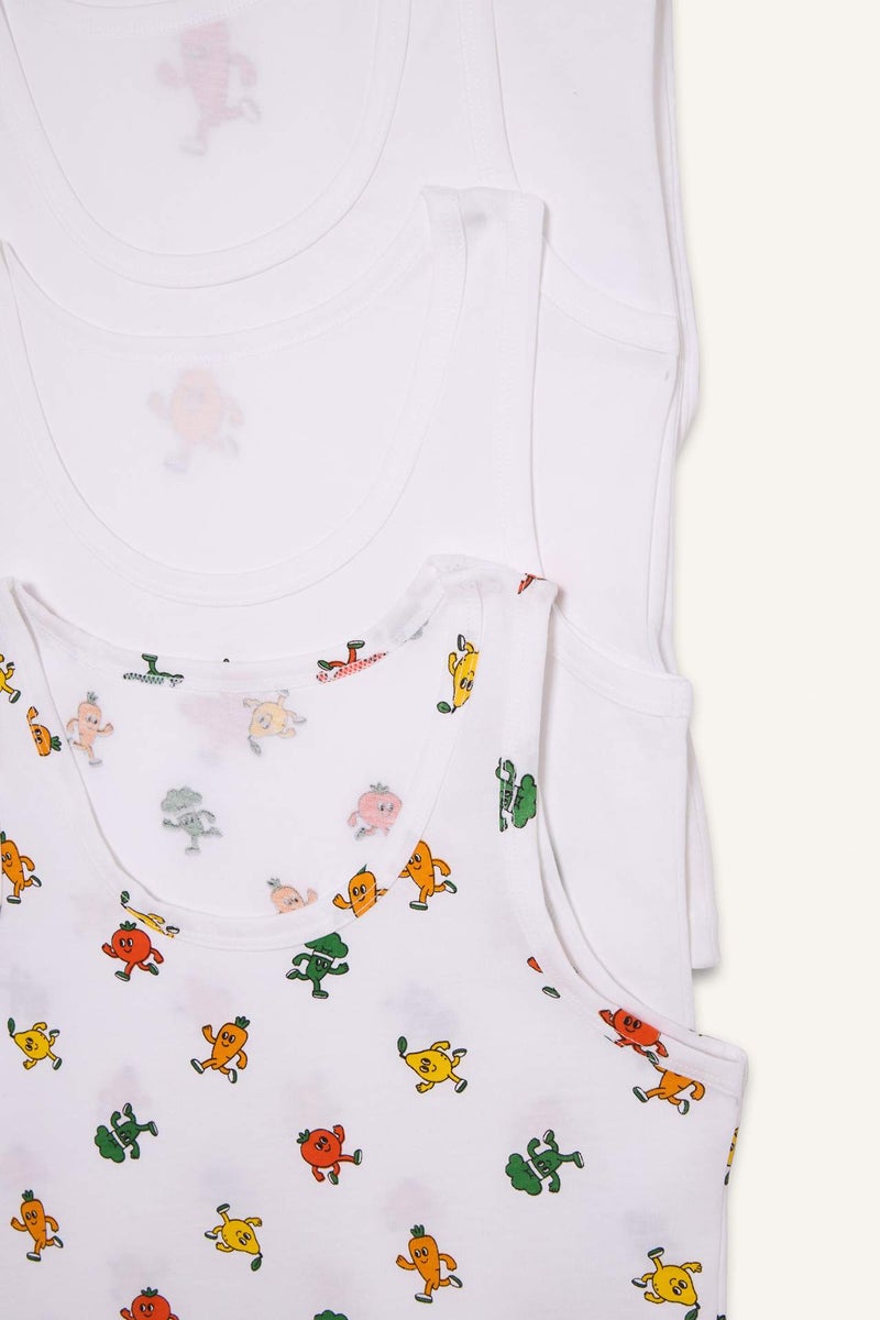 DeFacto Boy Food Print 5 Piece Undershirts - Image 4