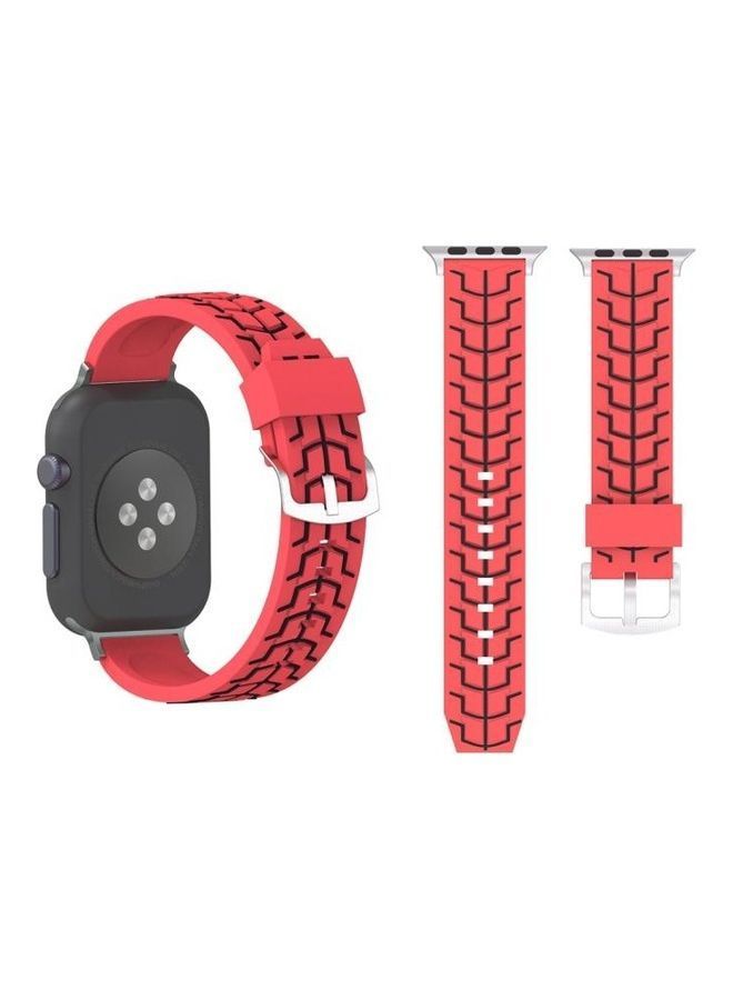 NIBEMINENT Replacement Watchband for Apple Watch Series 3/2/1 42mm Red - Image 1