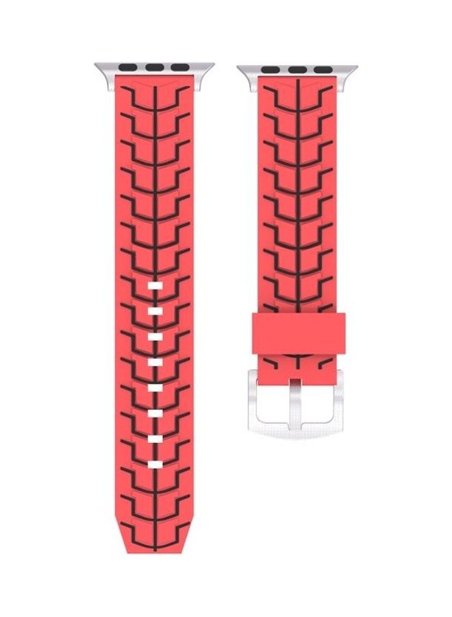 NIBEMINENT Replacement Watchband for Apple Watch Series 3/2/1 42mm Red - Image 2