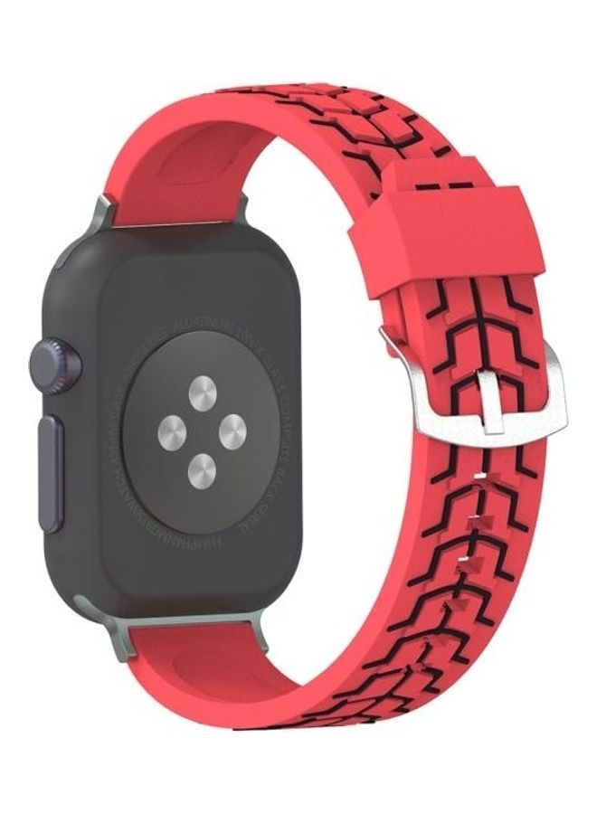 NIBEMINENT Replacement Watchband for Apple Watch Series 3/2/1 42mm Red - Image 4