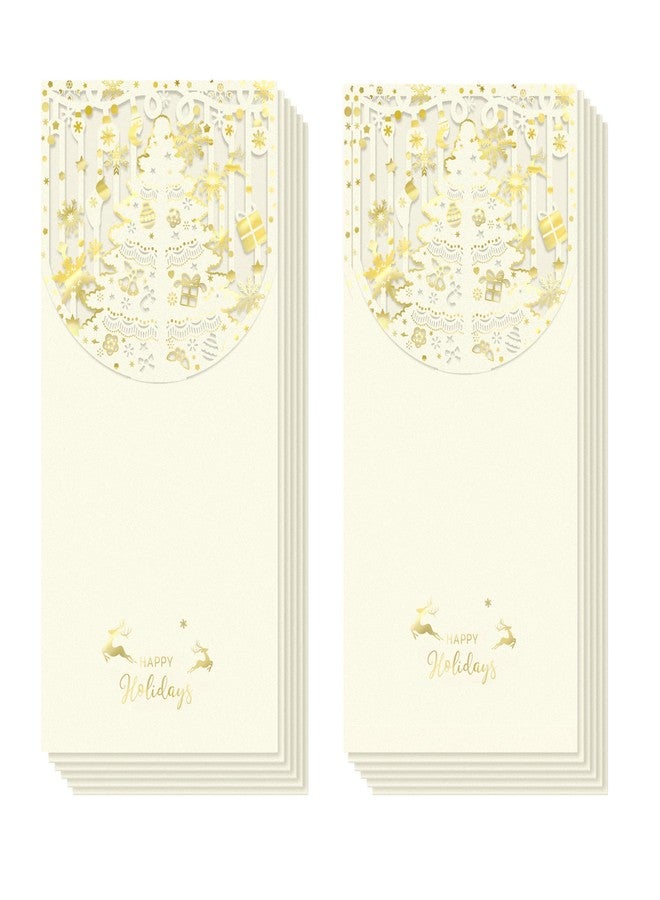 AVERZELLA Holidays Christmas Money Holder for Cash Gift 12 Pcs, Xmas Cash Envelopes Money Envelopes with Gold Foil & Laser Cut, Christmas Currency Gift Envelopes (Beige) - Image 1