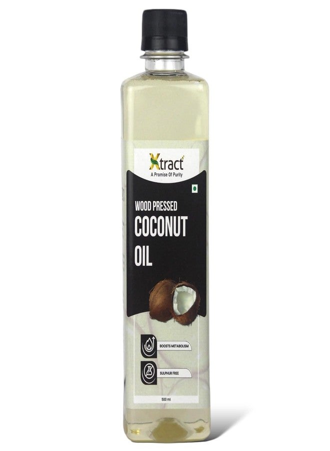 Xtract Wood Pressed Coconut Oil 500ml | Traditional Kacchi Ghani Cold Pressed | Pure Natural Coconut Cooking & Baby Massage Oil - Image 1