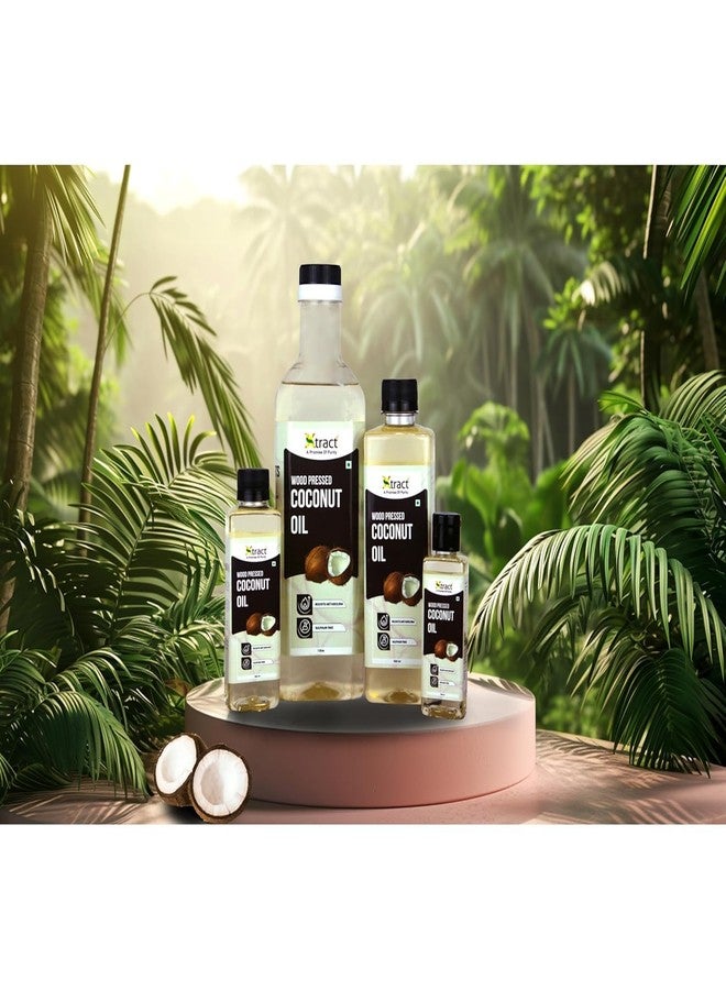 Xtract Wood Pressed Coconut Oil 500ml | Traditional Kacchi Ghani Cold Pressed | Pure Natural Coconut Cooking & Baby Massage Oil - Image 5