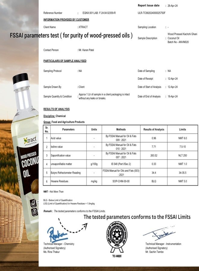 Xtract Wood Pressed Coconut Oil 500ml | Traditional Kacchi Ghani Cold Pressed | Pure Natural Coconut Cooking & Baby Massage Oil - Image 2