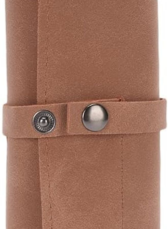Leather Smart Watch Band Storage Pouch Vintage Style Organizer Box Dark Brown - Image 5