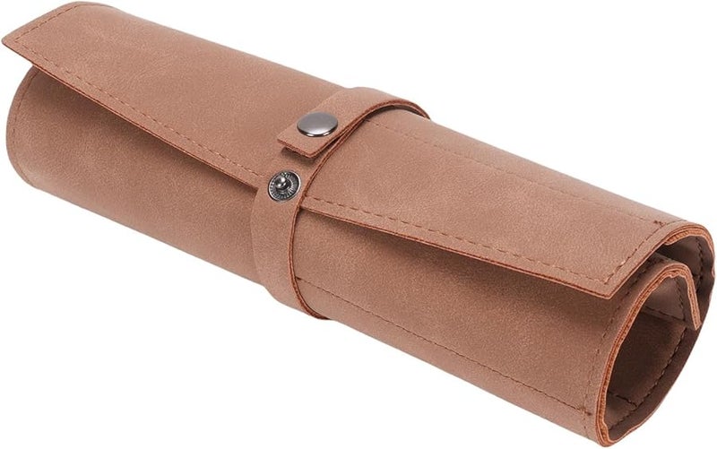 Leather Smart Watch Band Storage Pouch Vintage Style Organizer Box Dark Brown - Image 3