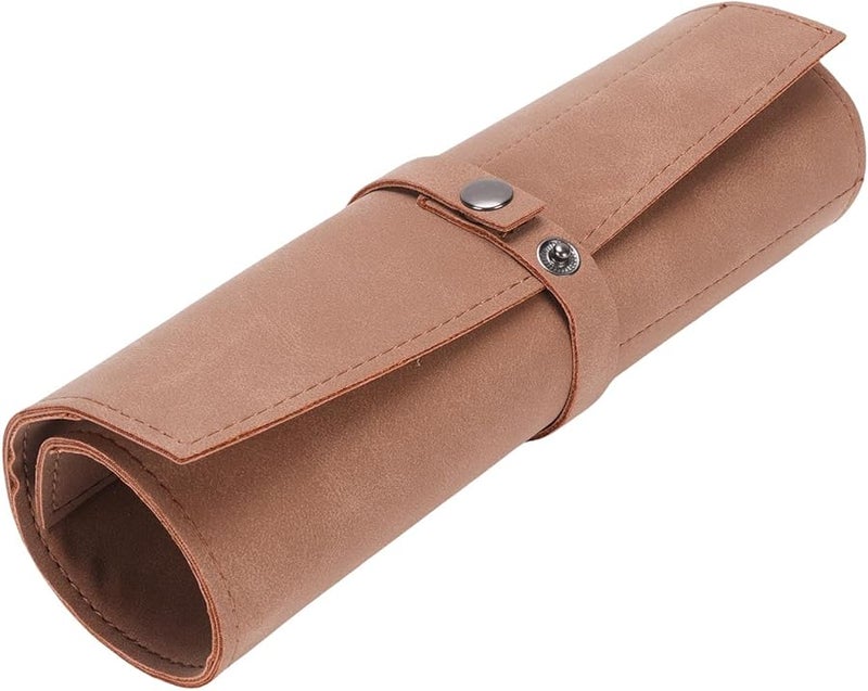 Leather Smart Watch Band Storage Pouch Vintage Style Organizer Box Dark Brown - Image 4