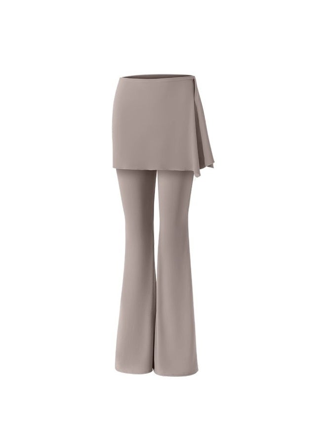 المرأة أنيقة عالية الارتفاع نحيفة تشتعل بوتكوت بنطلون اليوغا ناعمة البطن التحكم الرقص بيلاتس تدريب بانتسكيرت صالة رياضية - Image 1