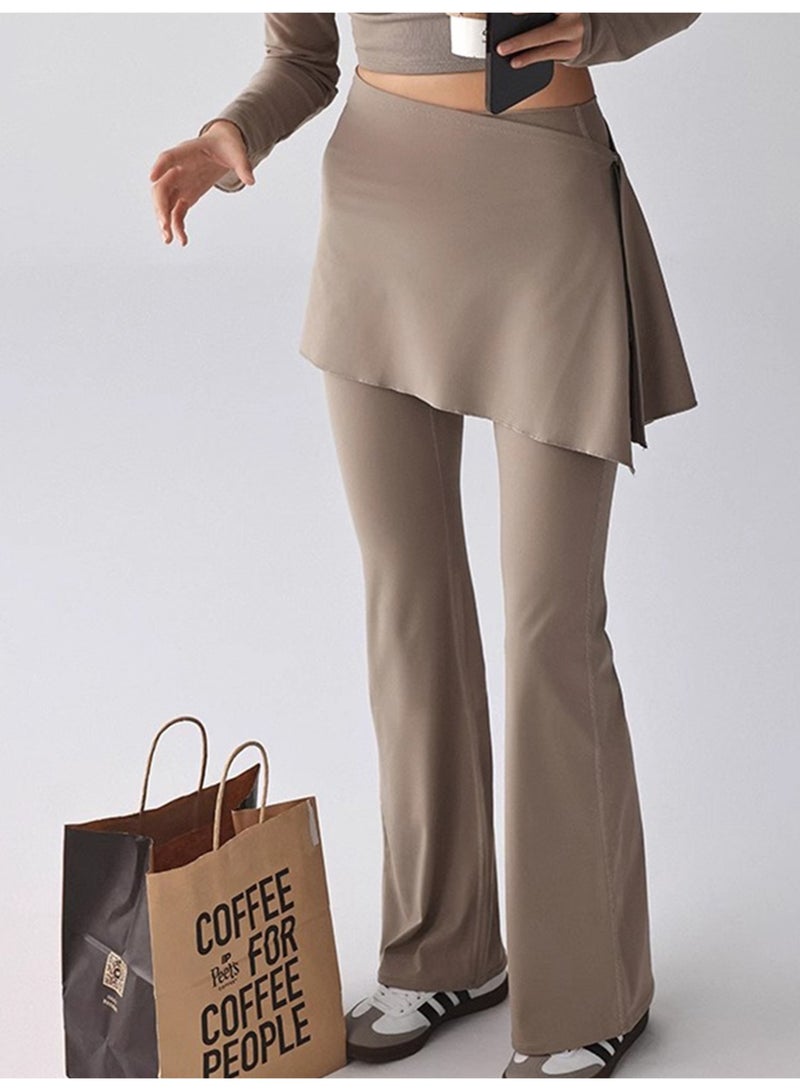 المرأة أنيقة عالية الارتفاع نحيفة تشتعل بوتكوت بنطلون اليوغا ناعمة البطن التحكم الرقص بيلاتس تدريب بانتسكيرت صالة رياضية - Image 2