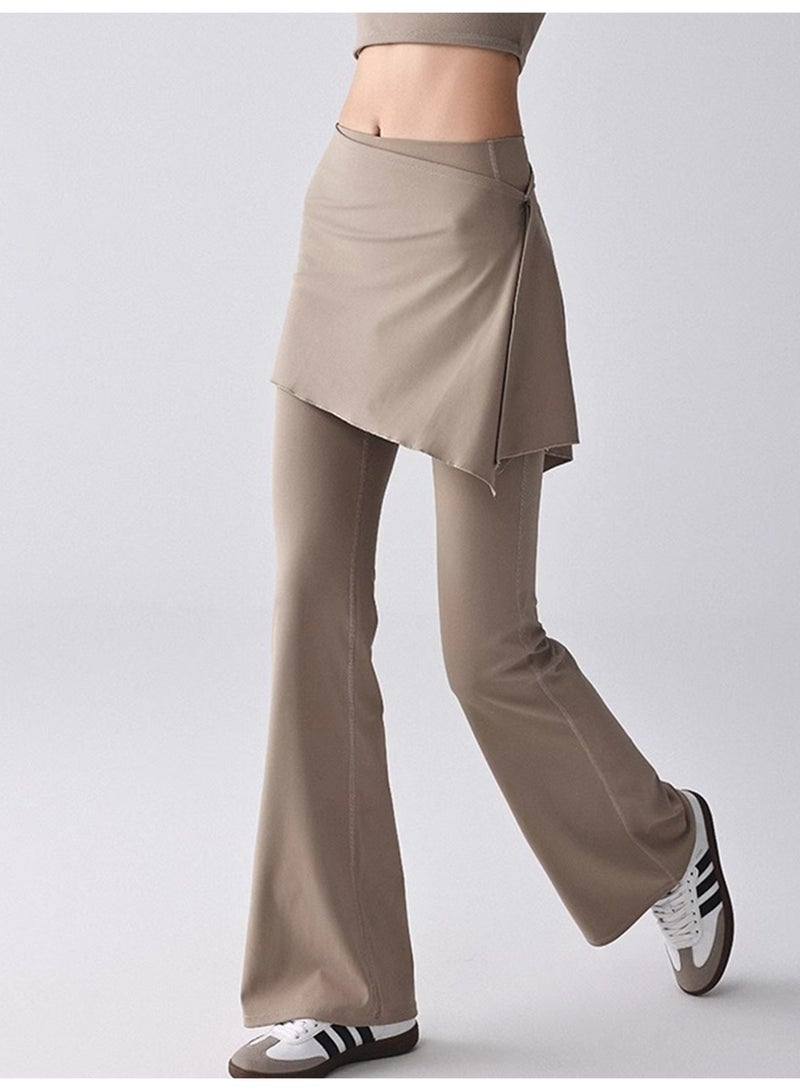 المرأة أنيقة عالية الارتفاع نحيفة تشتعل بوتكوت بنطلون اليوغا ناعمة البطن التحكم الرقص بيلاتس تدريب بانتسكيرت صالة رياضية - Image 5