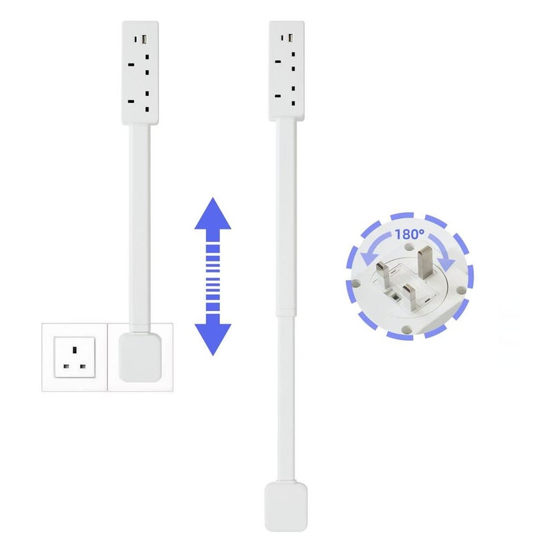مداخل طاقة ممتدة
تصل إلى المداخل التي يصعب الوصول إليها
تتضمن مداخل USB-A، USB-C ومدخلين تيارًا مترددًا (AC)
يبلغ الطول الممتد حوالي 49.5 - 71.5 سم أو 19.49 - 28.15 بوصة
قابل للدوران بزاوية 180 درجة
للاستخدام خلف الأريكة، طاولات النوم، المكاتب إلخ
مقارنة بريطانية - Image 4