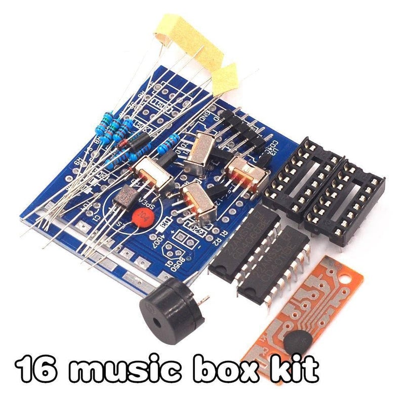 16 Tone Music Box Sound Electronic Module DIY Kit Board - Image 4