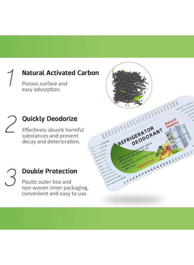 ONECUPPTOP Refrigerator Deodorizer (6 Pack)-Fridge and Freezer Odor Eliminator,Natural Activated Charcoal Refrigerator Fight Odors - Image 5