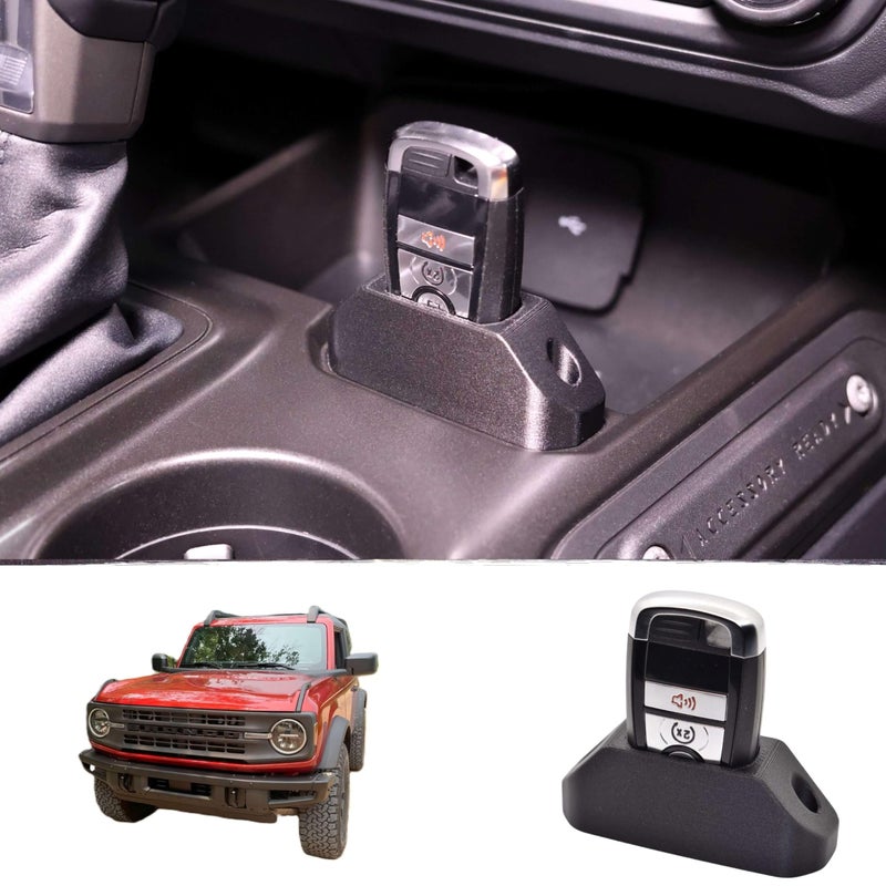 615 South Key Fob Holder Compatible with Ford Bronco 20212026Remote Center Console Serial Badge KeyFob MountEssential Ford Bronco Accessories 2025 - Image 3