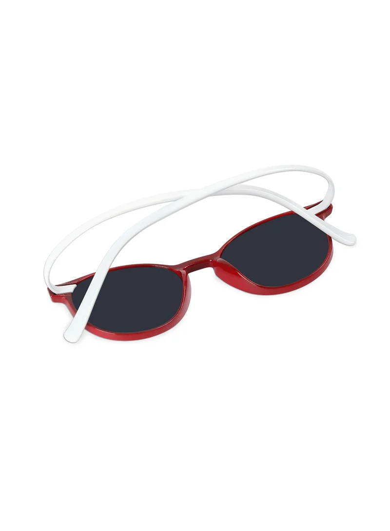 Woggles Stylish Red & White Wayfarer Kids Sunglasses