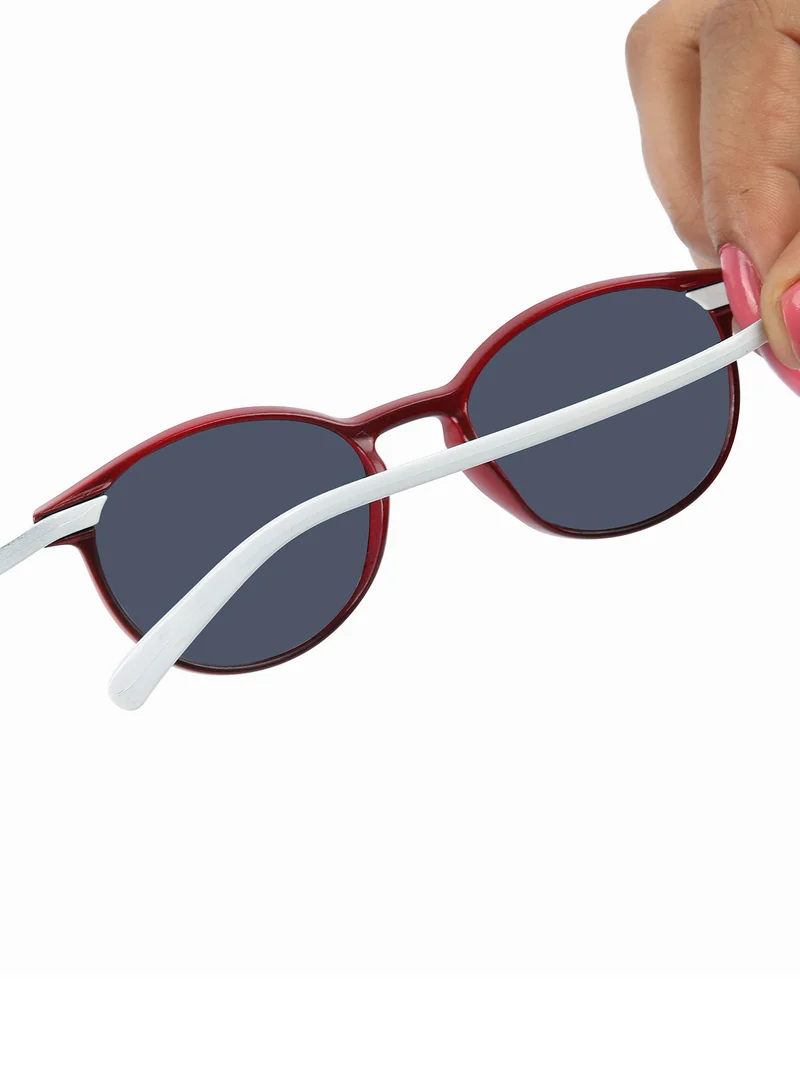 Woggles Stylish Red & White Wayfarer Kids Sunglasses