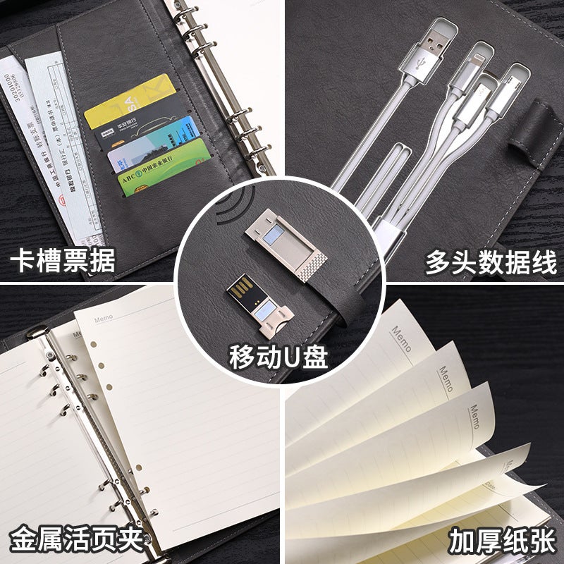 2025 Charging Notebook Usb Flash Drive Wireless Power Bank Gift Corporate School Graduation Souvenir Notebook - Image 3