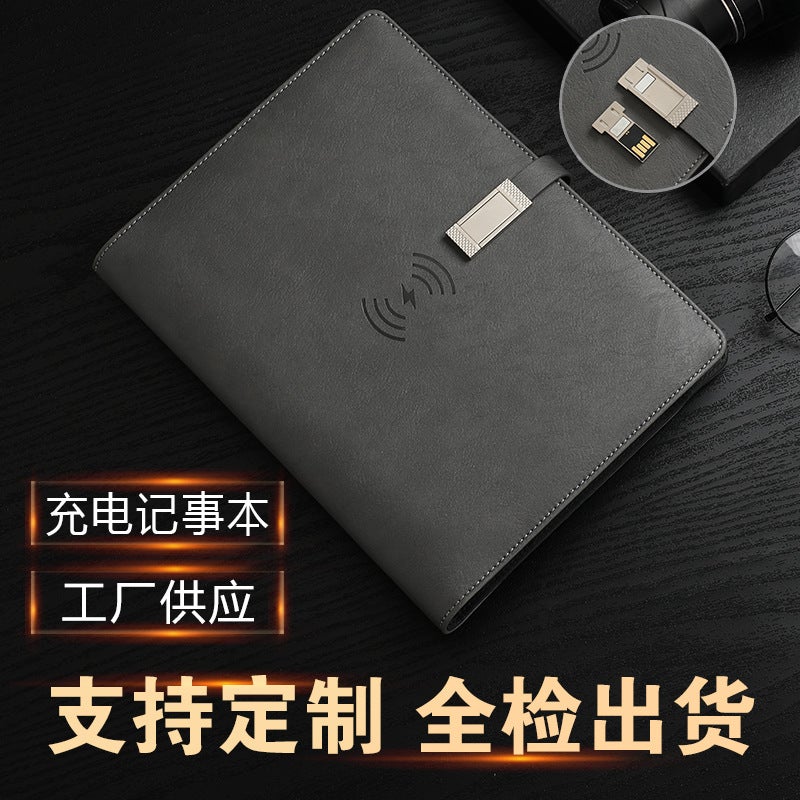 2025 Charging Notebook Usb Flash Drive Wireless Power Bank Gift Corporate School Graduation Souvenir Notebook - Image 2
