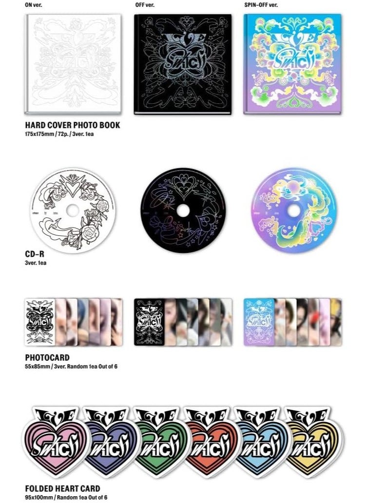 Starship Entertainment IVE 2nd Studio Album Ive Switch Off Version Kpop Music CD with Photobook Photocard and Heart Card  - Image 2