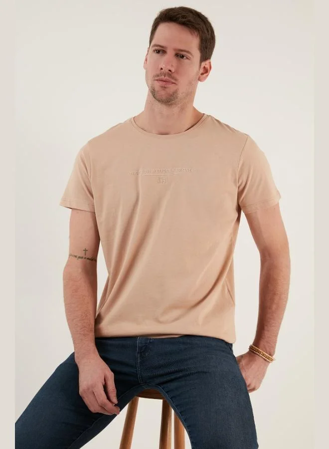 Buratti  Buratti Cotton Slim Fit Crew Neck T-Shirt Men's T-SHIRT 541TACTICAL for Men | Best Price UAE