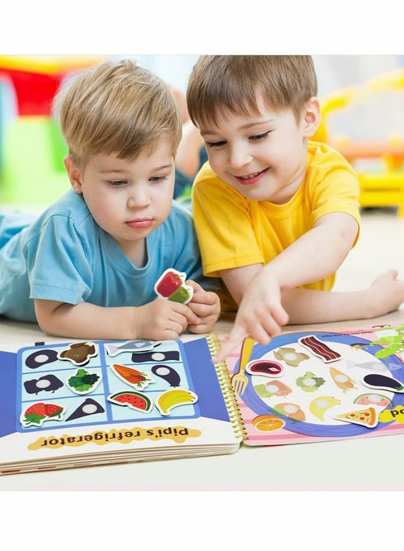 Quiet Toddler Book, Soft Activity Book for Baby, Learning Sensory Storybook, Life Skills Education and Recognition 3D Book, Montessori Interactive Toys - Image 2