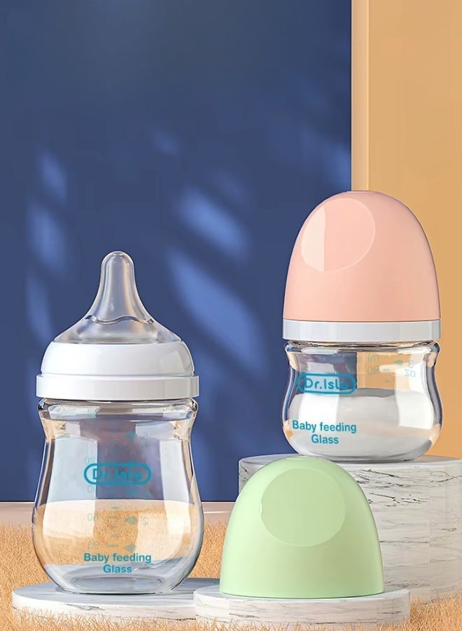 Dr.isla زجاجة رضاعة للأطفال من Dr.isla – مقاومة للاختناق، مضادة للمغص، خالية من الـ BPA، للمواليد من 0 إلى 3 أشهر (90مل / 160مل) - Image 5
