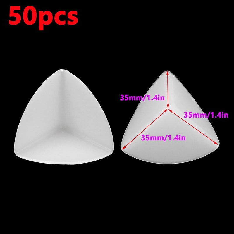 Antrader Shipping Box Corner Protectors50Pcs Packaging Edge Protectors Corner Protector PP Plastic Packaging Edge Protectors for Box Shipping14 L x 14 W x 14 H - Image 2