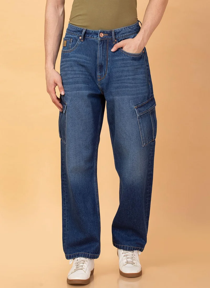 Being Human DARK TONE Men Low Distress Light Fade Jeans for Men | Best Price UAE