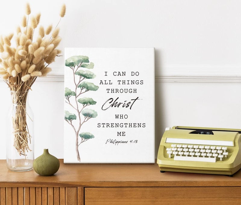 WKYAER I Can Do All Things Through Christ Canvas Wall Art - Image 2