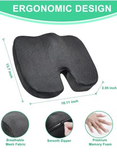 Sinyin Cushions, Memory Foam Cushions, Suitable For Office Chairs And Car Seats, Relieving Tailbone Pain And Sciatica  - Image 3