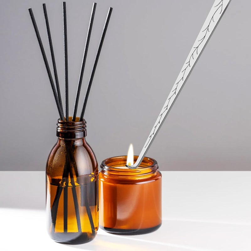 calary Candle Wick Trimmer, Candle Snuffer and Wick Dipper & Candle Accessory Set, 3 in 1 Candle Care Kit for Candle Lover (Silvery) - Image 5