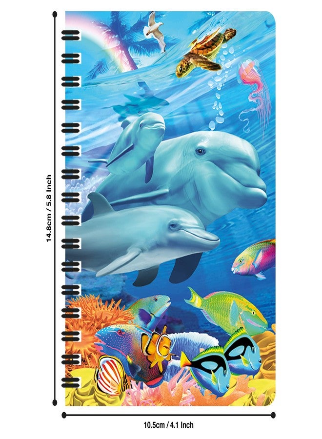 3D LiveLife Jotter - Dolphin Family from Deluxebase. Spiral Bound A6 5.5x4in Small Notebook with 80 Plain Recycled Pages. Pocket Sized Animal Notepad, Journal or Drawing Book with Ocean Cover - Image 2