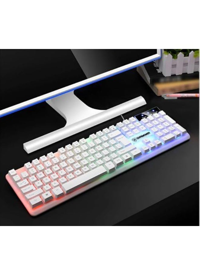 Gamma Wired Keyboard K-510 Rainbow Modern look and high performance, 104 soft keys with precise touch, Suspension Keys, long life, wide compatibility - supports Windows XP/7/8/10 and Mac systems, works with laptops and desktops.  - Image 4