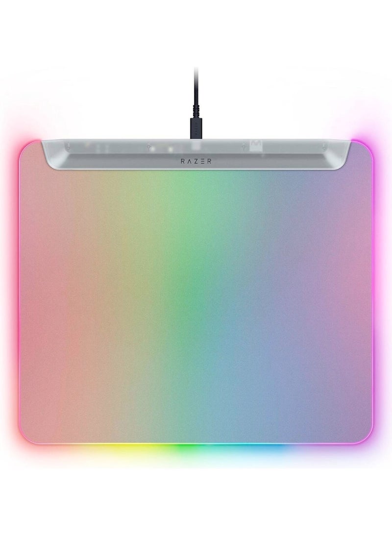 جايمنغ Razer Firefly V2 Pro RGB Gaming Mouse Pad, Full Backlit Illuminated Surface, Micro-textured, Integrated USB 2.0 Port, Detachable USB Type C Cable, Phantom White | RZ02-04920400-R3M1 - Image 2