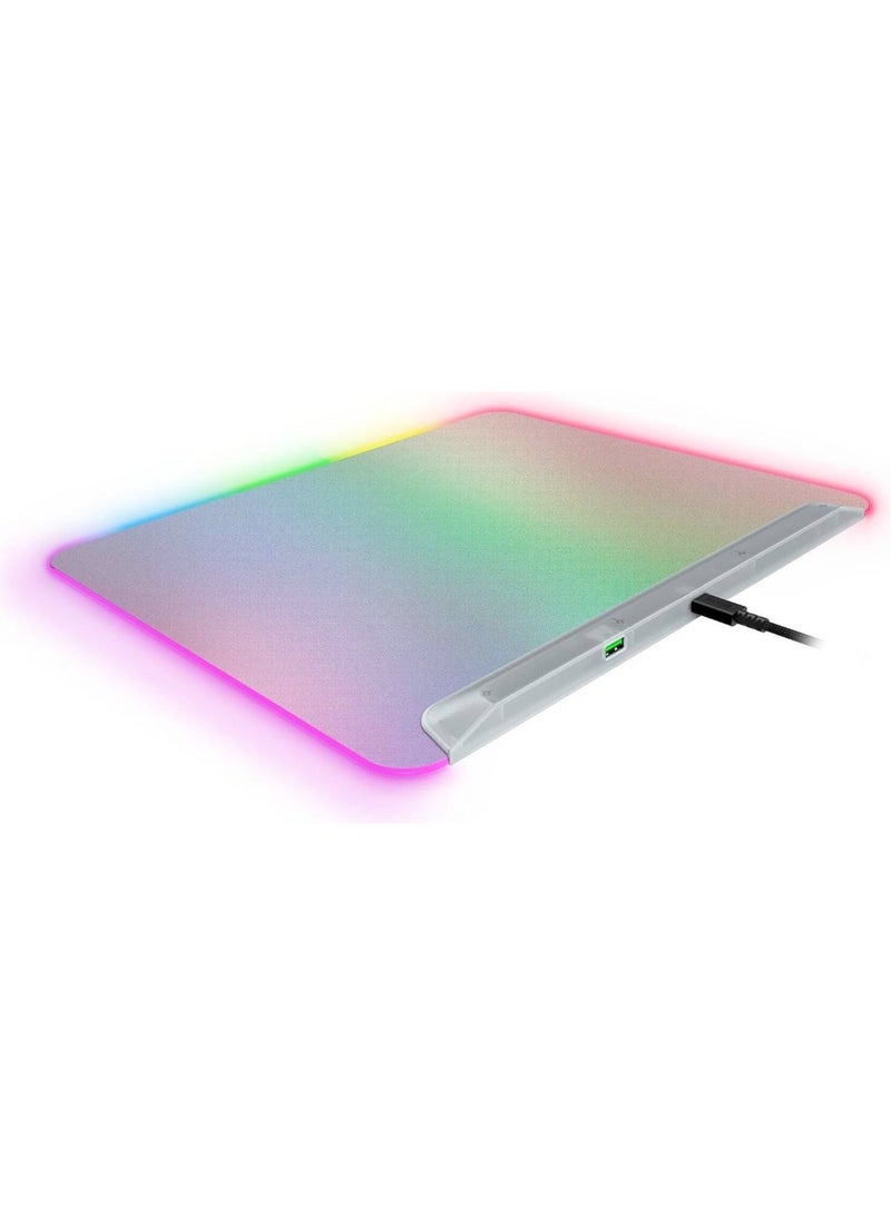جايمنغ Razer Firefly V2 Pro RGB Gaming Mouse Pad, Full Backlit Illuminated Surface, Micro-textured, Integrated USB 2.0 Port, Detachable USB Type C Cable, Phantom White | RZ02-04920400-R3M1 - Image 3