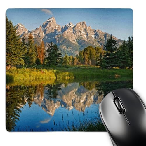 3dRose USA Wyoming Grand Teton National Park Mouse Pad 8 by 8 inches mp_189603_1 - Image 1