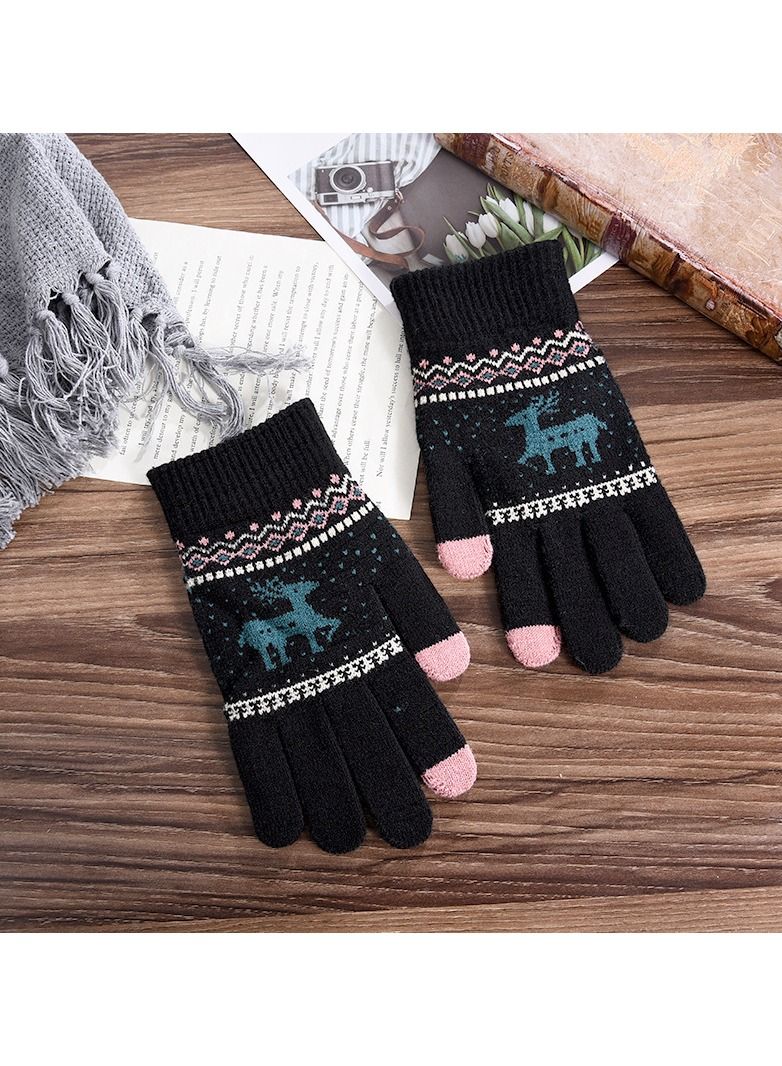 Loquat Solid Knit Gloves 