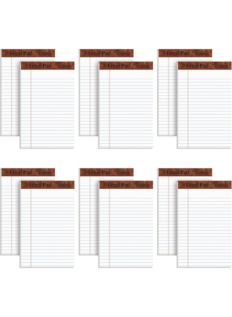 TOPS TOPS 5 x 8 Legal Pads, 12 Pack, The Legal Pad Brand, Narrow Ruled, White Paper, 50 Sheets Per Writing Pad, Made in the USA (7500) - Image 1