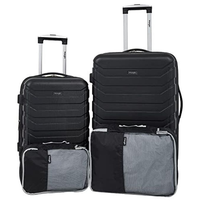 Wrangler 4 Piece Miami Luggage And Packing Cubes Set, Black - Image 5