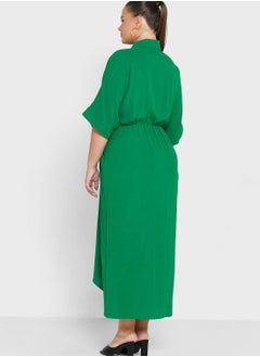 Ginger Plus Belted Asymmetrical Hem Shirt Dress  - Image 2
