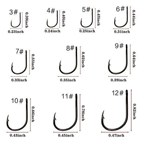 Electomania 500Pcs Fishing Hooks 3#-12# Carp Single Fish Hook Set Fly Fishing Accessories Jig Sea Hooks - Image 5